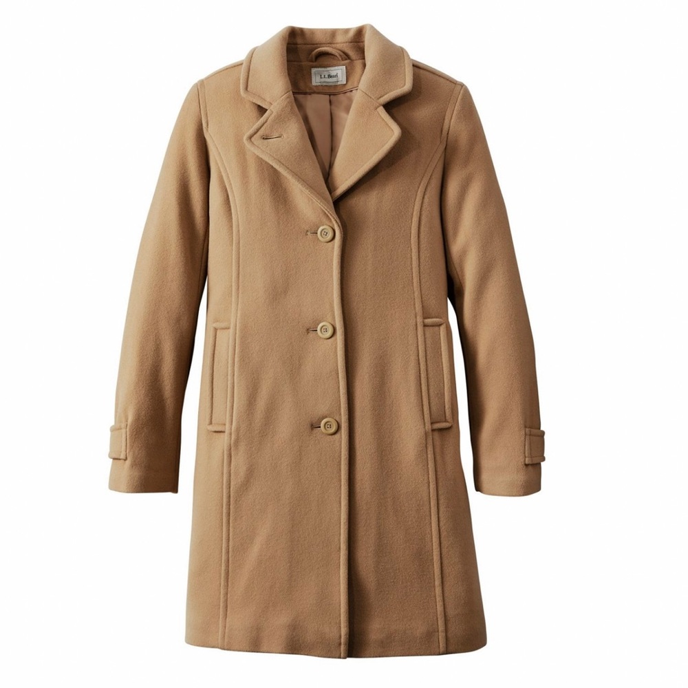 L.L. Bean Three-Quarter Lambswool Polo Coat